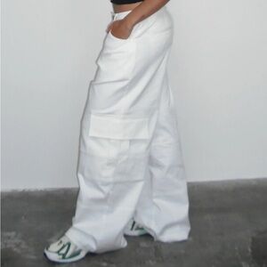 Local European White Wide-Leg Pants